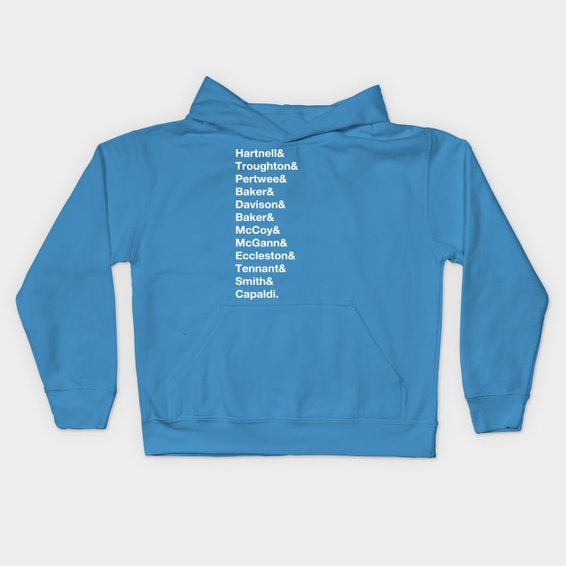 12 Doctors Kids Hoodie by Lil Brahms